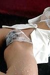 Beautiful Asian model babe Wakako Hujimori is exciting by hotly posing in sexy white stockings