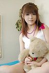 Asian girl Yuuki Idols teases with sexy panty and shows the naked pussy