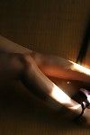 geil Asiatische gadget Nao yoshizaki ist gestreckt und Nackt für die arbeiten Kamera