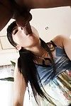 Lusty dark haired Asian babe Satomi Ichihara loves the taste of hot cum in her mouth