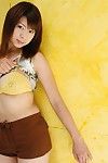 Young tennis player Yuria Yoshingaga shows her tits downblouse and pussy through panty
