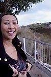 kinky Asiatische hottie Sharon Lee Knallte in öffentliche Orte