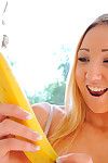 Busty Alice is truly stunning when stuffing her skinhead bawdy cleft with this banana