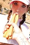 Sporty chick Kelly Divine with good ass and tits sucks and sleeps with enjoy avid outdoors