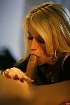The licentious blonde babe Jessica Drake making gentleman spunk from her fur pie and lips