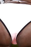 Afrikan 첫째 타이머 블랙 Dahlia 보 륙 핑크 여자 고 크 엉덩이