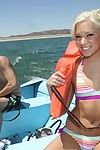 màu xanh mắt Tóc vàng :cô gái: Kacey Jordan được cô ấy hói l. chết tiệt trên một thuyền sau câu cá