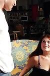 Brunette fatty Taylor dose blowjob and receives cumshot in her mouth