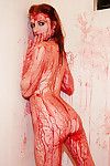 Méchant Rose lidikay crée Un travail de l'art Avec Son sensuelle fétiche Nu posant
