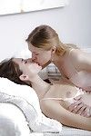 Tender lesbian girl Eva D gives her angelic girlfriend a leak