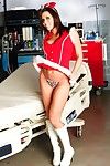 The busty girl in hot uniform Rachel Starr is gonna please you with the hot strip