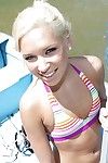 Teen babe with tiny tits Kacey Jordan shows her body on a boat
