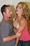 Charming blonde milf Cory Chase strips down to her bra then gets screwed and facialized