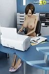 Babe com Grande mamas no o office no Aproveite D pornografia
