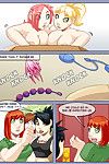 Bound Lesbian Girls plays with dildo in XXX Comics