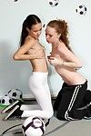 Petite Chinese Amai Liu and her girl-on-girl gf go behind up their workout with a toys & masturbation sesion