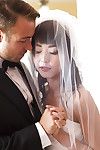 Glamorous Oriental MILF Marica Hase having her shiny on top cage of love fingered by groom