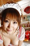 fuckable Chinês hotty com superior mulher passaportes Reon Kosaka erótica dança no o cozinha