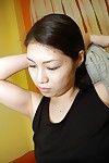 Glamourosa escuro Brown Chinês Puta Yui despir-se ela ahole e corpo