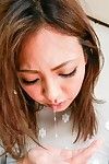 Chinese bimbo Hikari Javhd swallows the stick and receives the gentile masturbated with appliance