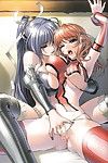 Consummate anime picture with beautiful lesbian babes having outdoor softcore