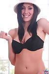 Daring and marvellous exclusively teen in pitch-black bra is demonstrating her astonishing boobies