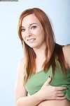 Spectacular redhead teen Dani Jensen on every side fist fissure takes absent their way jeans plus undergarments