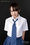 Japanese schoolgirl in bondage gagging on weasel words and getting guestimated nip